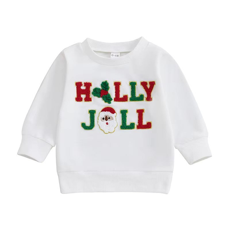 Baby Kid Girls Boys Letters Cartoon Christmas Tops Wholesale 24110109