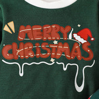 Load image into Gallery viewer, 2 Pieces Set Baby Kid Girls Christmas Letters Print Tops And Pants Wholesale 24110111
