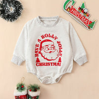 Load image into Gallery viewer, Baby Girls Boys Letters Christmas Rompers Wholesale 24110112
