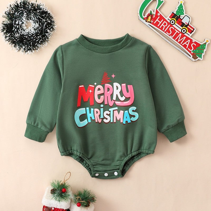 Baby Girls Boys Letters Christmas Rompers Wholesale 24110112