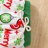 Load image into Gallery viewer, 2 Pieces Set Baby Kid Girls Boys Christmas Letters Love heart Print Tops And Cartoon Pants Wholesale 24110113
