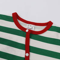 Load image into Gallery viewer, 2 Pieces Set Baby Girls Boys Striped Color-blocking Jumpsuits And Hats Wholesale 24110114
