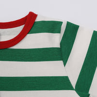 Load image into Gallery viewer, 2 Pieces Set Baby Girls Boys Striped Color-blocking Jumpsuits And Hats Wholesale 24110114
