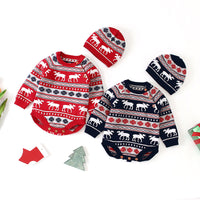 Load image into Gallery viewer, 2 Pieces Set Baby Kid Girls Boys Striped Cartoon Rompers And Hats Wholesale 24110116
