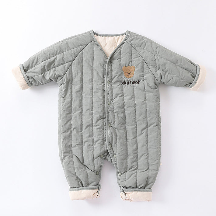 Baby Girls Boys Solid Color Cartoon Jumpsuits Wholesale 24110603