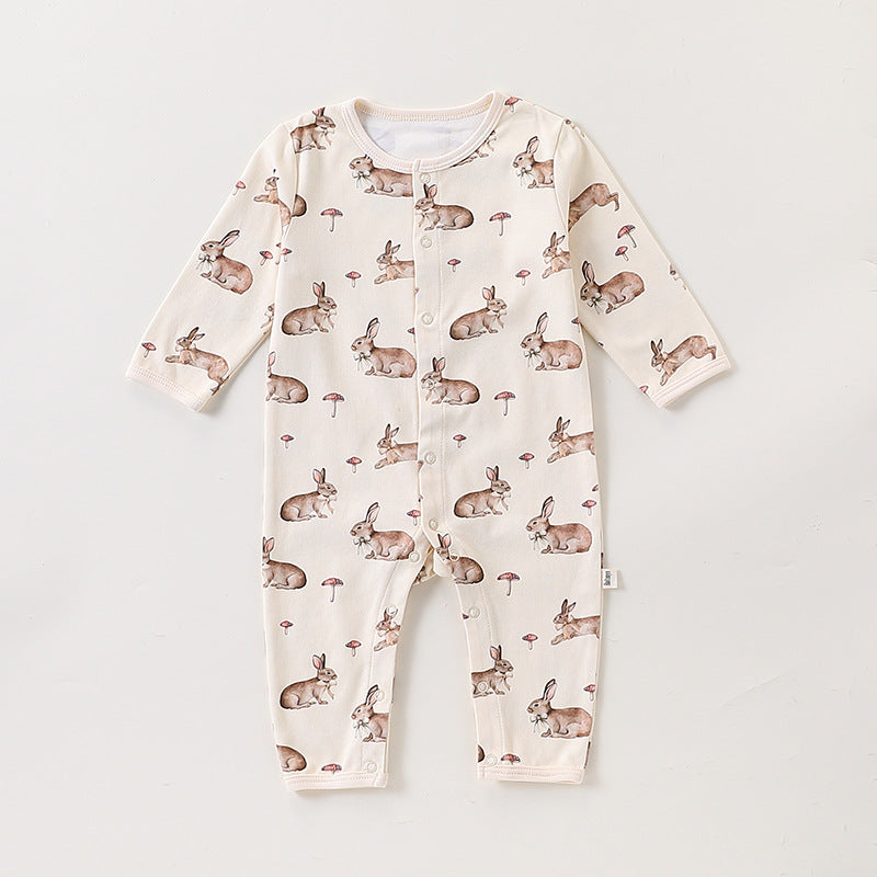 Baby Girls Boys Animals Cartoon Print Jumpsuits Wholesale 24110629