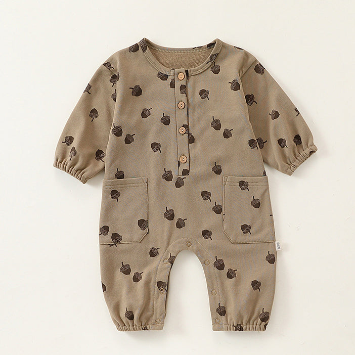 Baby Girls Boys Fruit Polka dots Print Jumpsuits Wholesale 24110631