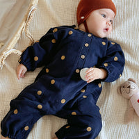 Load image into Gallery viewer, Baby Girls Boys Fruit Polka dots Print Jumpsuits Wholesale 24110631
