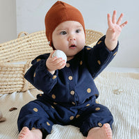 Load image into Gallery viewer, Baby Girls Boys Fruit Polka dots Print Jumpsuits Wholesale 24110631
