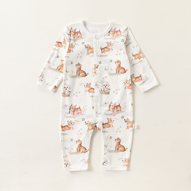 Baby Girls Boys Animals Print Jumpsuits Wholesale 24110640