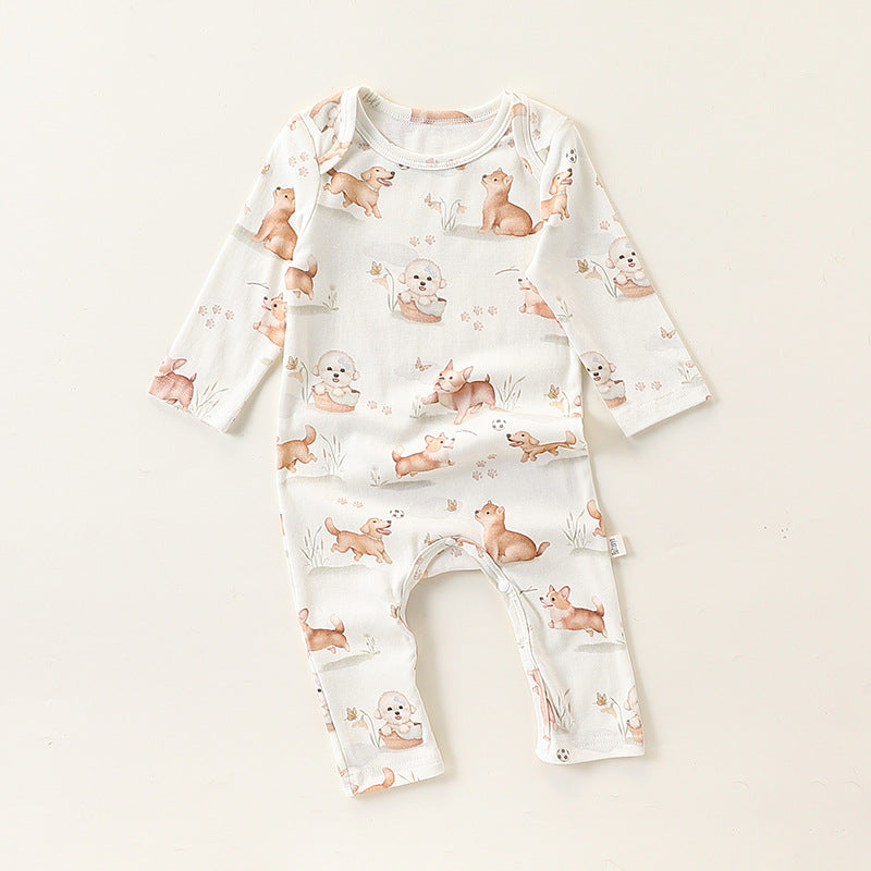 Baby Girls Boys Animals Cartoon Print Jumpsuits Wholesale 24110642