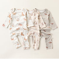 Load image into Gallery viewer, Baby Girls Boys Animals Cartoon Print Jumpsuits Wholesale 24110642
