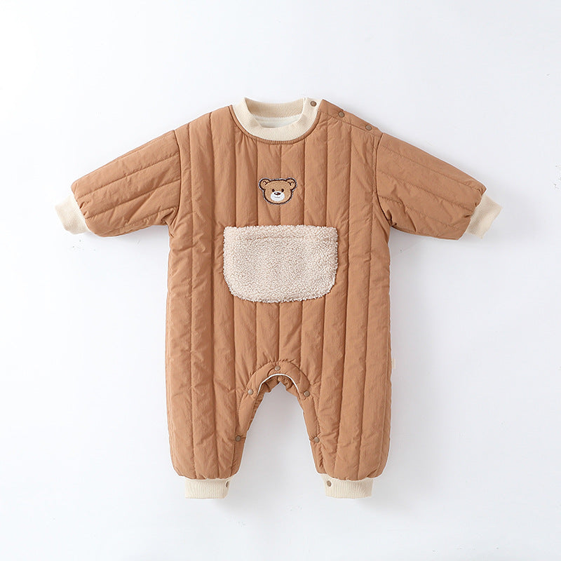 Baby Girls Boys Solid Color Cartoon Jumpsuits Wholesale 24110655