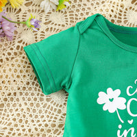 Load image into Gallery viewer, 2 Pieces Set Baby Girls St Patrick&#39;s Day Letters Rompers And Plant Shorts Wholesale 25010702
