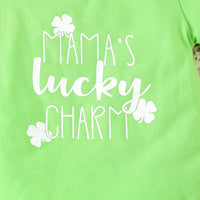 Load image into Gallery viewer, 2 Pieces Set Baby Girls St Patrick&#39;s Day Letters Rompers And Plant Shorts Wholesale 25010702

