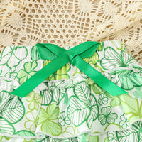 Load image into Gallery viewer, 2 Pieces Set Baby Girls St Patrick&#39;s Day Letters Rompers And Plant Shorts Wholesale 25010702
