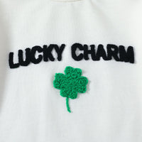 Load image into Gallery viewer, Baby Girls Plant Embroidered St Patrick&#39;s Day Rompers Wholesale 25010703
