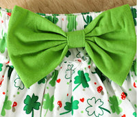 Load image into Gallery viewer, 2 Pieces Set Baby Girls St Patrick&#39;s Day Letters Print Rompers And Plant Shorts Wholesale 25010704

