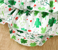 Load image into Gallery viewer, 2 Pieces Set Baby Girls St Patrick&#39;s Day Letters Print Rompers And Plant Shorts Wholesale 25010704
