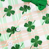 Load image into Gallery viewer, 2 Pieces Set Baby Kid Boys St Patrick&#39;s Day Plant Print Shirts And Solid Color Shorts Wholesale 25010705
