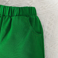 Load image into Gallery viewer, 2 Pieces Set Baby Kid Boys St Patrick&#39;s Day Plant Print Shirts And Solid Color Shorts Wholesale 25010705
