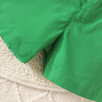 Load image into Gallery viewer, 2 Pieces Set Baby Kid Boys St Patrick&#39;s Day Plant Print Shirts And Solid Color Shorts Wholesale 25010706
