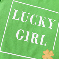 Load image into Gallery viewer, 2 Pieces Set Baby Girls St Patrick&#39;s Day Letters Print Rompers And Plant Skirts Wholesale 25010707
