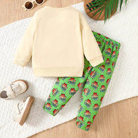 Load image into Gallery viewer, 2 Pieces Set Baby Kid Girls St Patrick&#39;s Day Letters Tops And Plant Pants Wholesale 25010708
