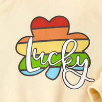 Load image into Gallery viewer, 2 Pieces Set Baby Kid Girls St Patrick&#39;s Day Letters Tops And Plant Pants Wholesale 25010708
