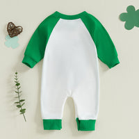Load image into Gallery viewer, Baby Girls Boys Letters Color-blocking Plant St Patrick&#39;s Day Jumpsuits Wholesale 25010712
