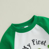 Load image into Gallery viewer, Baby Girls Boys Letters Color-blocking Plant St Patrick&#39;s Day Jumpsuits Wholesale 25010712
