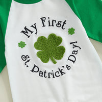 Load image into Gallery viewer, Baby Girls Boys Letters Color-blocking Plant St Patrick&#39;s Day Jumpsuits Wholesale 25010712
