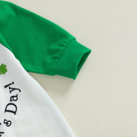 Load image into Gallery viewer, Baby Girls Boys Letters Color-blocking Plant St Patrick&#39;s Day Jumpsuits Wholesale 25010712
