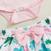 Load image into Gallery viewer, 2 Pieces Set Baby Girls St Patrick&#39;s Day Letters Print Rompers And Plant Skirts Wholesale 25010713
