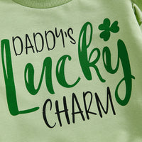 Load image into Gallery viewer, 2 Pieces Set Baby Kid Girls St Patrick&#39;s Day Letters Tops And Plant Pants Wholesale 25010714
