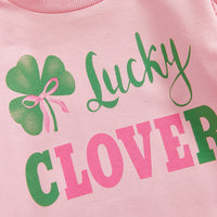 Load image into Gallery viewer, 2 Pieces Set Baby Kid Girls St Patrick&#39;s Day Letters Tops And Plant Pants Wholesale 25010714
