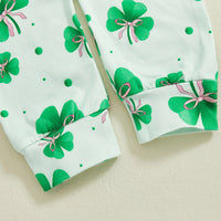 Load image into Gallery viewer, 2 Pieces Set Baby Kid Girls St Patrick&#39;s Day Letters Tops And Plant Pants Wholesale 25010714
