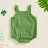 Load image into Gallery viewer, Baby Girls Boys Solid Color Embroidered St Patrick&#39;s Day Rompers Wholesale 25010717
