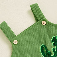 Load image into Gallery viewer, Baby Girls Boys Solid Color Embroidered St Patrick&#39;s Day Rompers Wholesale 25010717
