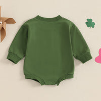 Load image into Gallery viewer, Baby Girls Boys Solid Color Embroidered St Patrick&#39;s Day Rompers Wholesale 25010722
