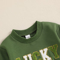 Load image into Gallery viewer, Baby Girls Boys Solid Color Embroidered St Patrick&#39;s Day Rompers Wholesale 25010722
