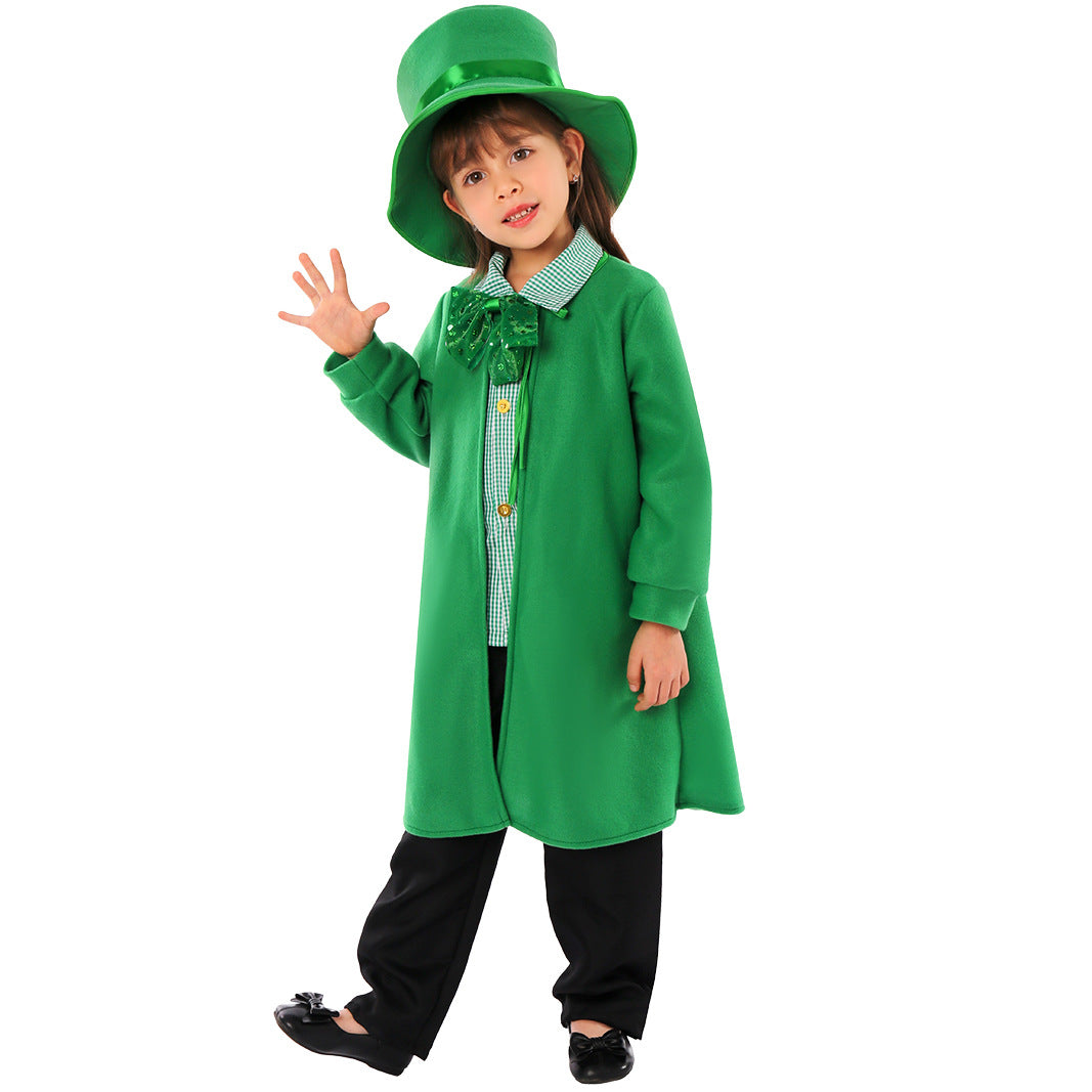 Baby Kid Girls Boys Solid Color St Patrick's Day Pants Coats Accessories Hats Wholesale 25010729