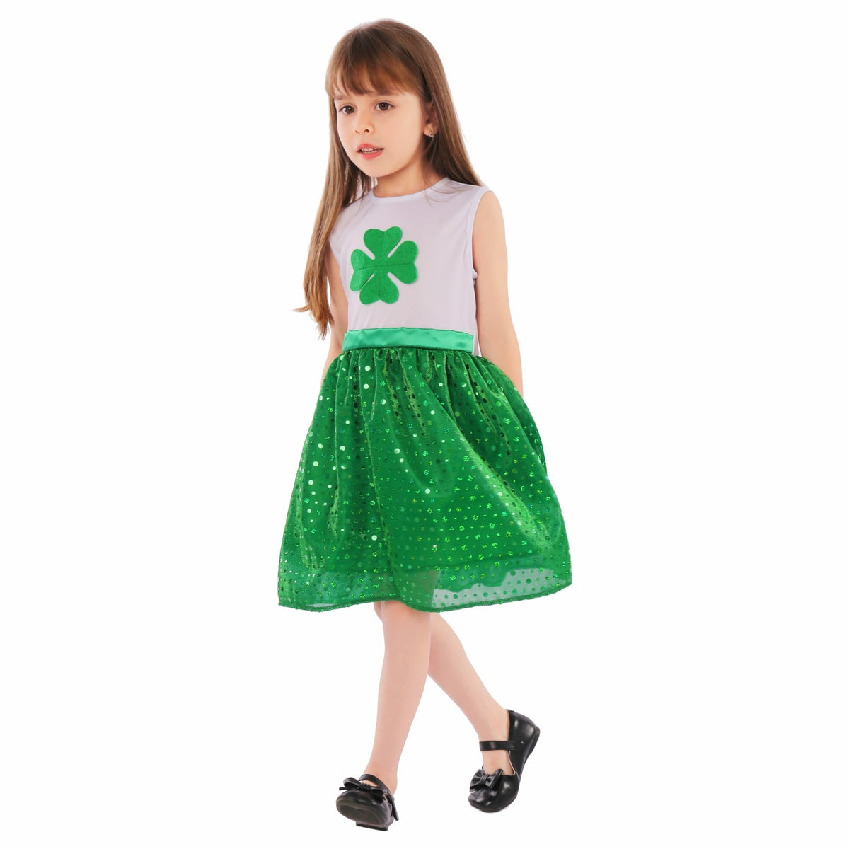 Kid Girls Plant St Patrick's Day Dresses Wholesale 25010730