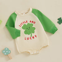 Load image into Gallery viewer, Baby Girls Boys Letters Color-blocking St Patrick&#39;s Day Rompers Wholesale 25010733

