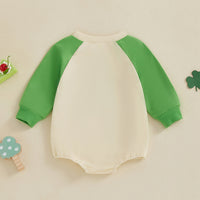 Load image into Gallery viewer, Baby Girls Boys Letters Color-blocking St Patrick&#39;s Day Rompers Wholesale 25010733
