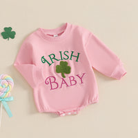Load image into Gallery viewer, Baby Girls Embroidered St Patrick&#39;s Day Rompers Wholesale 25010734
