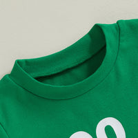 Load image into Gallery viewer, 2 Pieces Set Baby Kid Girls Boys St Patrick&#39;s Day Letters Tops And Plant Pants Wholesale 25010735

