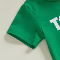 Load image into Gallery viewer, 2 Pieces Set Baby Kid Girls Boys St Patrick&#39;s Day Letters Tops And Plant Pants Wholesale 25010735
