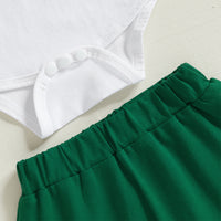 Load image into Gallery viewer, 2 Pieces Set Baby Girls Boys St Patrick&#39;s Day Letters Rompers And Plant Pants Wholesale 25010738
