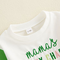 Load image into Gallery viewer, Baby Girls Color-blocking Embroidered St Patrick&#39;s Day Rompers Wholesale 25010739
